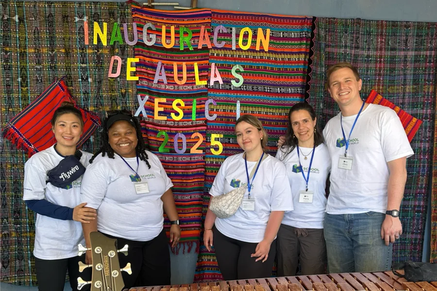 Flywire employees on School the World trip